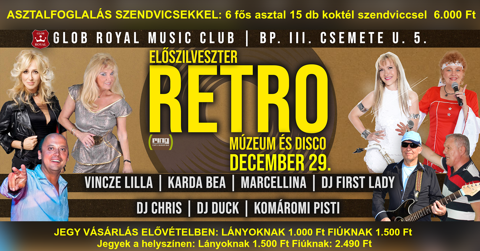 Retro disco előszilveszter óbudán! Retro Video Disco Sztárokkal Előszilveszter